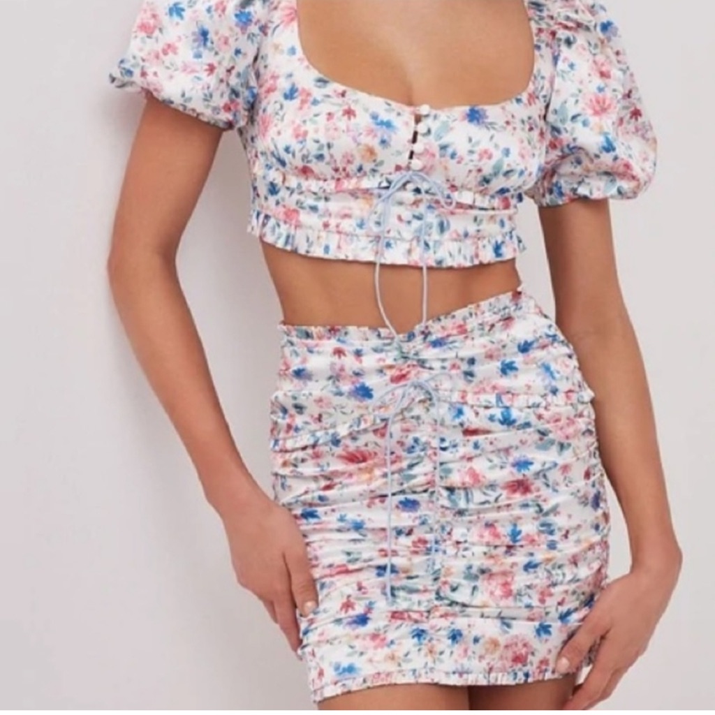 Nwt For Love And Lemons Juliette Set Top L Large And Skirt M Medium $428
